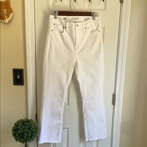 J. Crew Women's 10” Boot Cut Crop Jeans - White